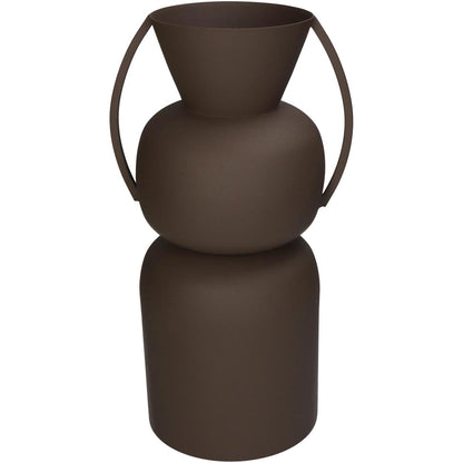 Βάζο ArteLibre Καφέ Μέταλλο 19x15.5x34cm - Hippiehome.gr