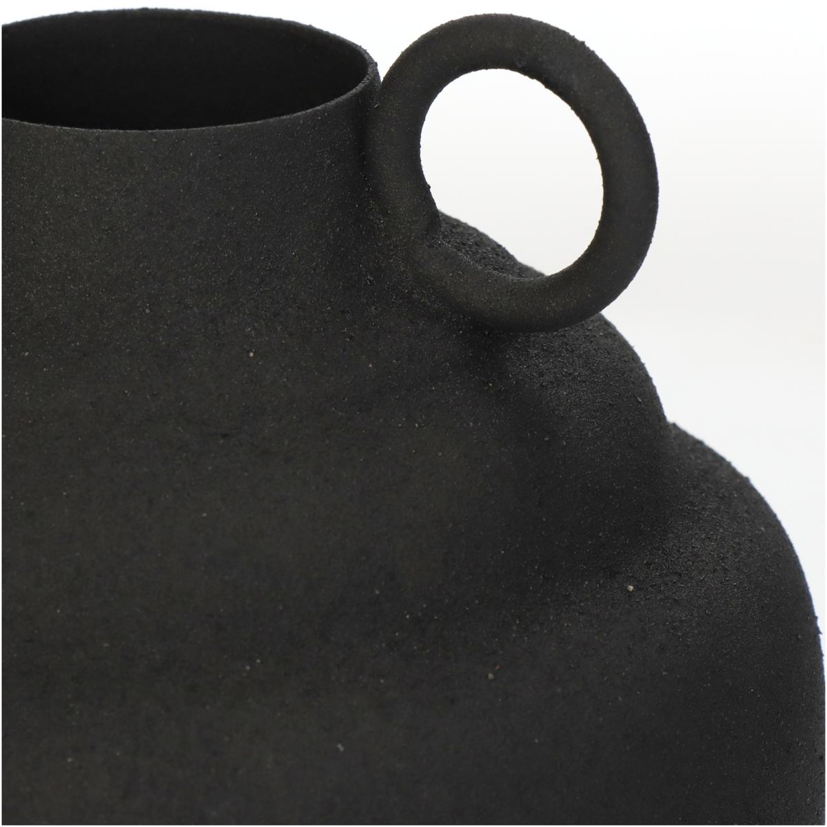 Βάζο ArteLibre Μαύρο Μέταλλο 13x13x19.5cm - Hippiehome.gr