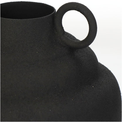 Βάζο ArteLibre Μαύρο Μέταλλο 13x13x19.5cm - Hippiehome.gr