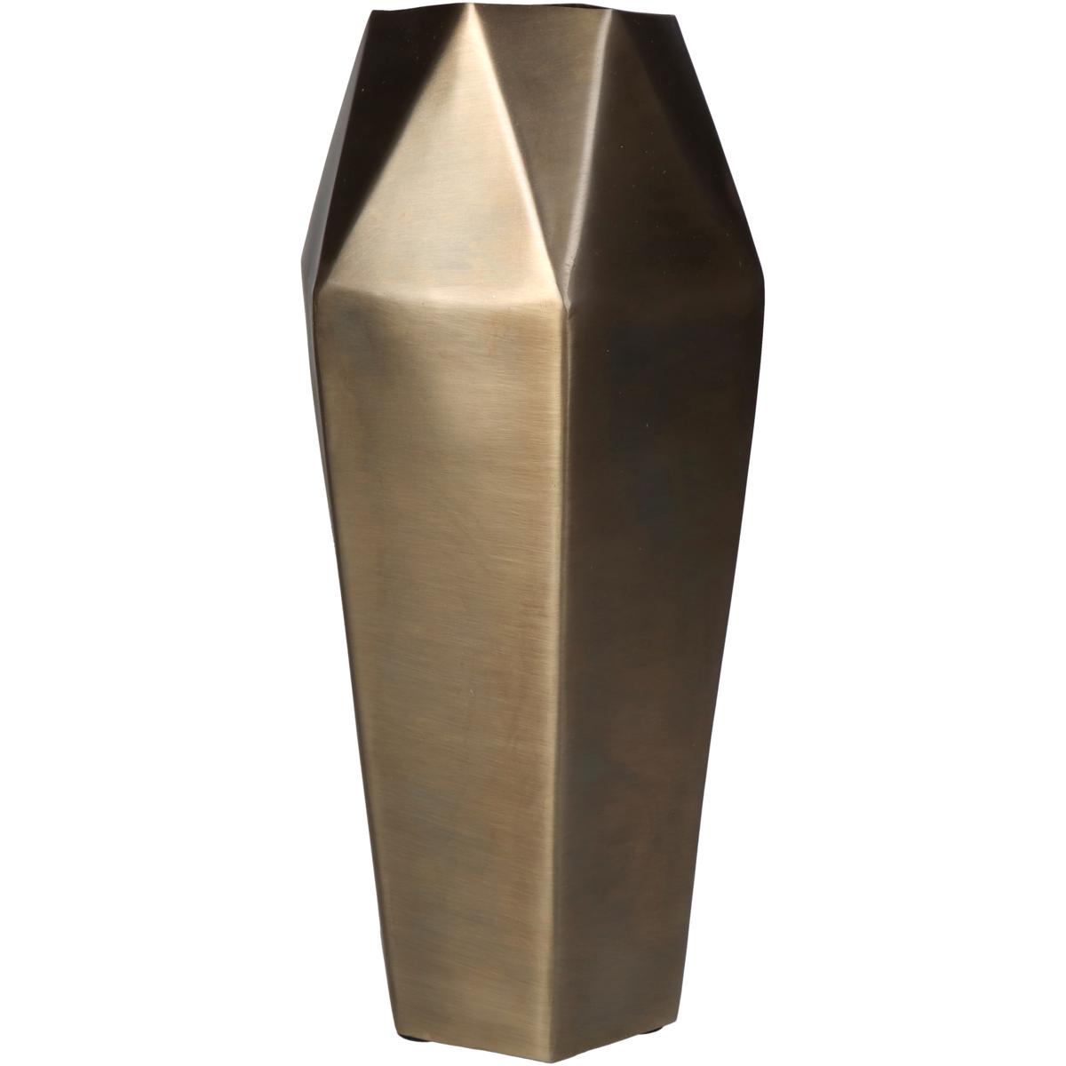 Βάζο ArteLibre Μπρονζέ Μέταλλο 11.5x11.5x25.5cm - Hippiehome.gr