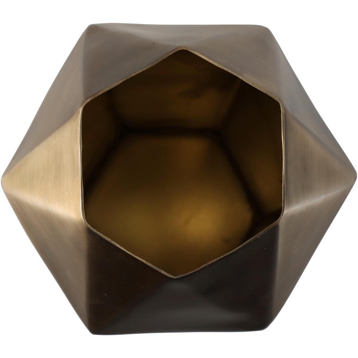Βάζο ArteLibre Μπρονζέ Μέταλλο 11.5x11.5x25.5cm - Hippiehome.gr