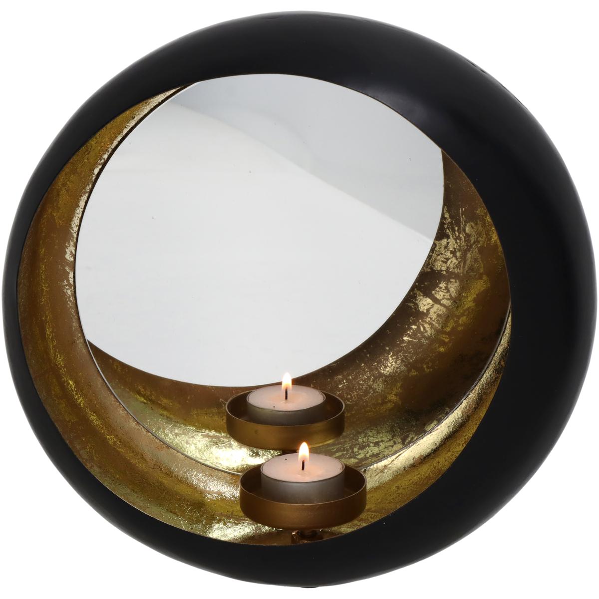 Καθρέπτης ArteLibre Μαύρο Μέταλλο 29x13x27cm - Hippiehome.gr