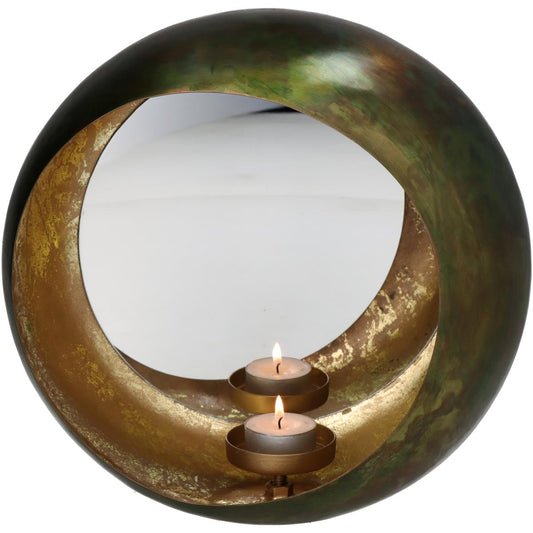 Καθρέπτης ArteLibre Πράσινο Μέταλλο 29x13x27cm - Hippiehome.gr