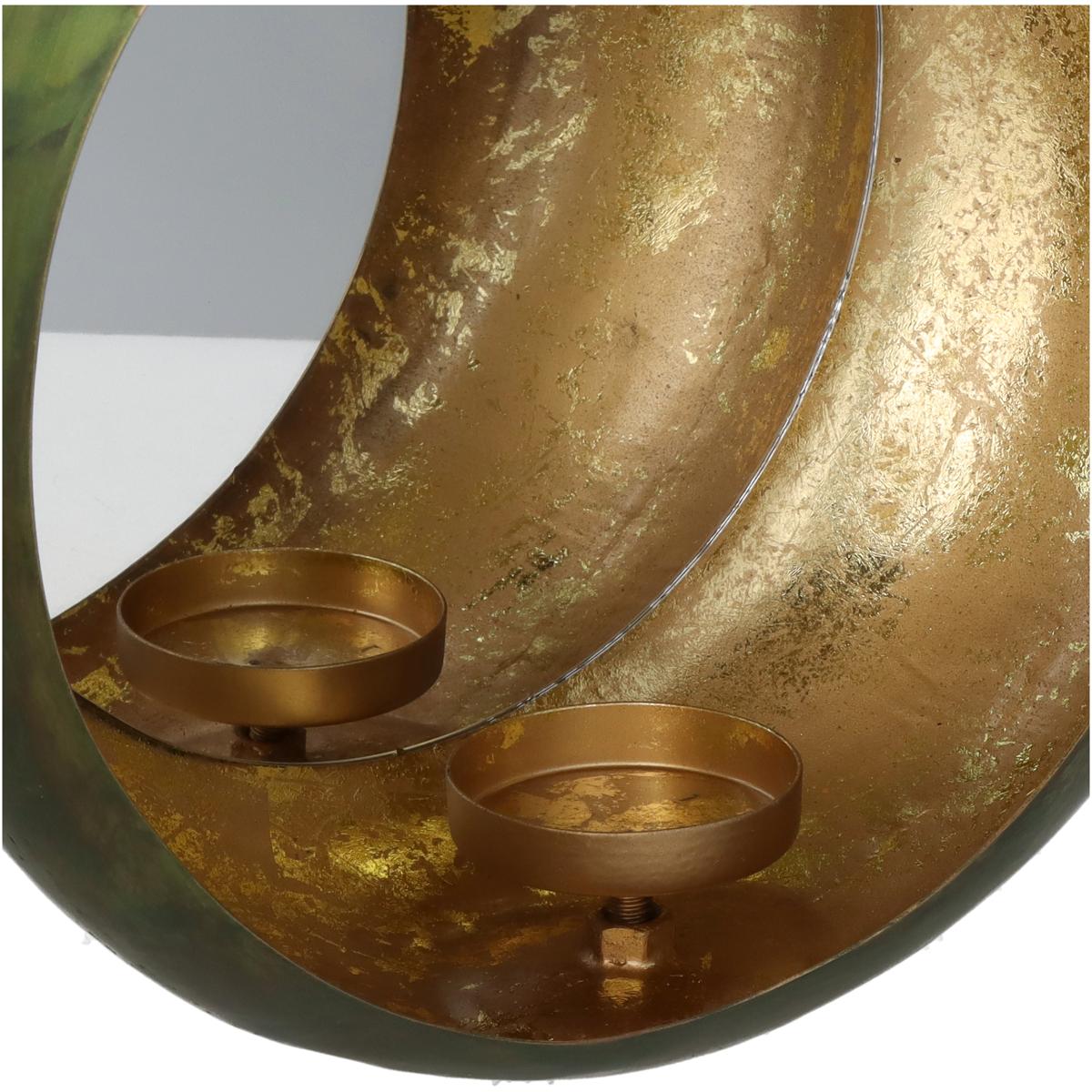 Καθρέπτης ArteLibre Πράσινο Μέταλλο 29x13x27cm - Hippiehome.gr