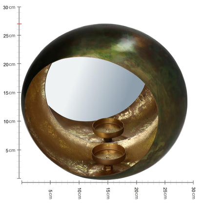 Καθρέπτης ArteLibre Πράσινο Μέταλλο 29x13x27cm - Hippiehome.gr