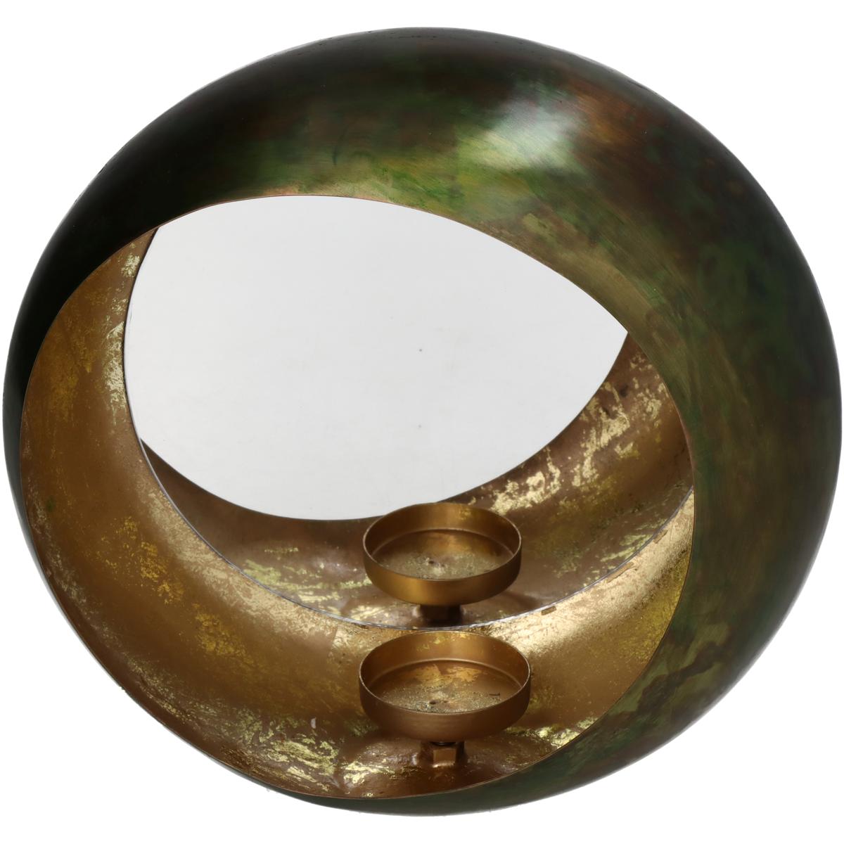 Καθρέπτης ArteLibre Πράσινο Μέταλλο 29x13x27cm - Hippiehome.gr