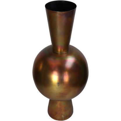 Βάζο ArteLibre Μπρονζέ Μέταλλο 30x30x70cm - Hippiehome.gr