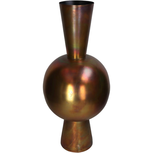 Βάζο ArteLibre Μπρονζέ Μέταλλο 30x30x70cm - Hippiehome.gr