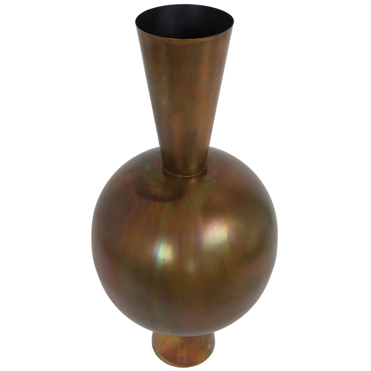 Βάζο ArteLibre Μπρονζέ Μέταλλο 40x40x85cm - Hippiehome.gr