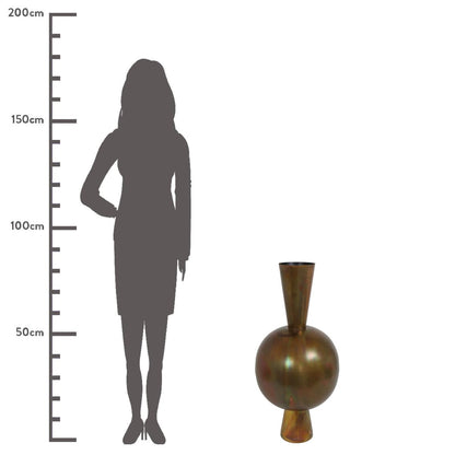 Βάζο ArteLibre Μπρονζέ Μέταλλο 40x40x85cm - Hippiehome.gr