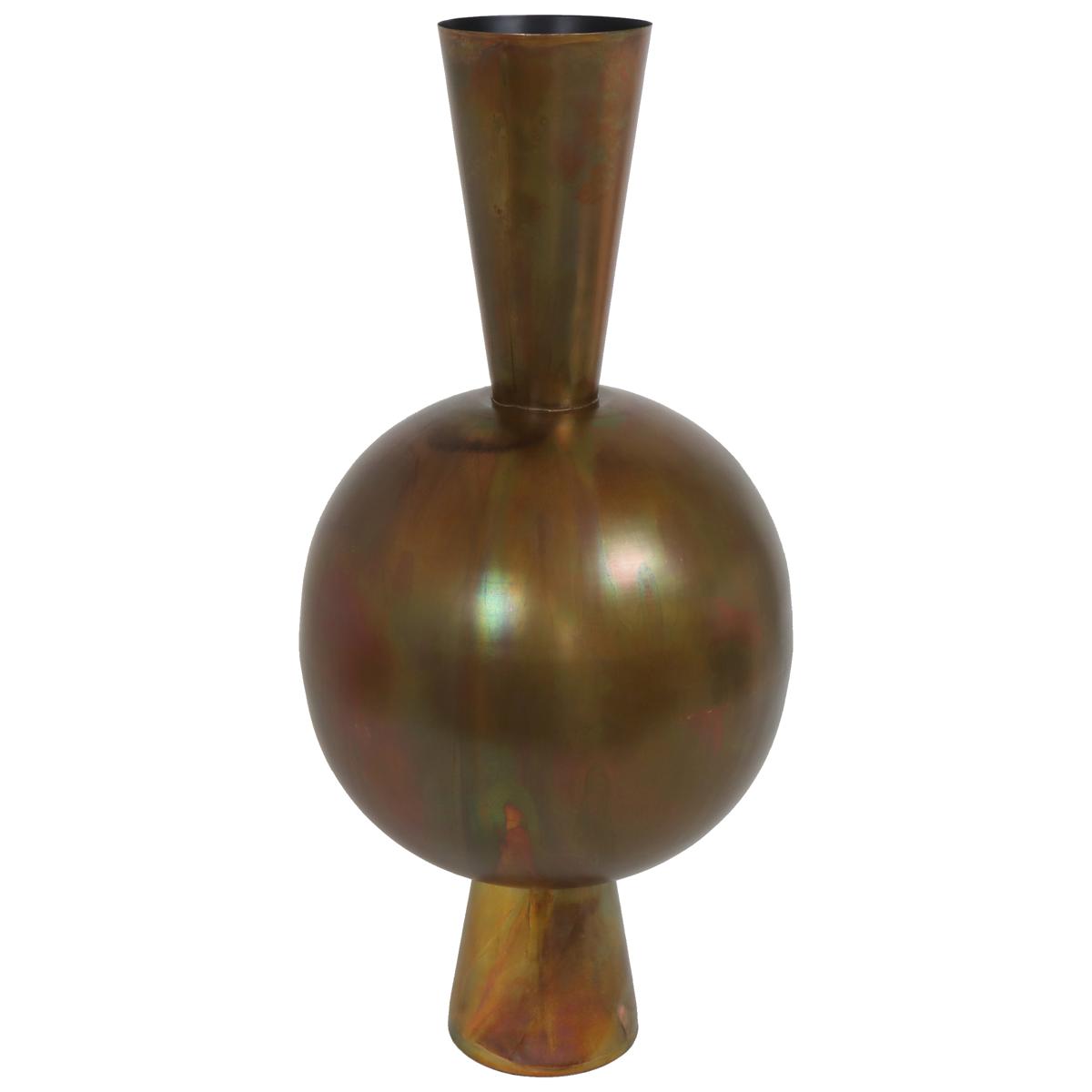 Βάζο ArteLibre Μπρονζέ Μέταλλο 40x40x85cm - Hippiehome.gr