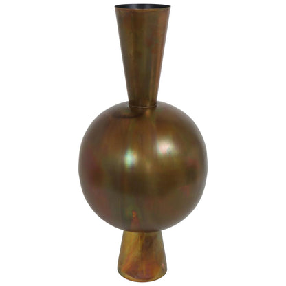 Βάζο ArteLibre Μπρονζέ Μέταλλο 40x40x85cm - Hippiehome.gr