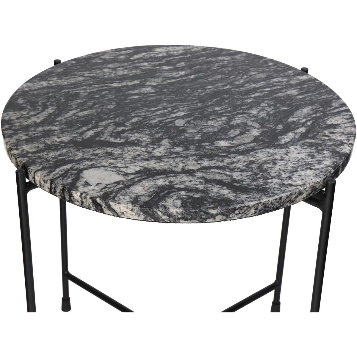 Τραπεζάκι ArteLibre Μαύρο Μάρμαρο/Μέταλλο 40x40x40cm - Hippiehome.gr