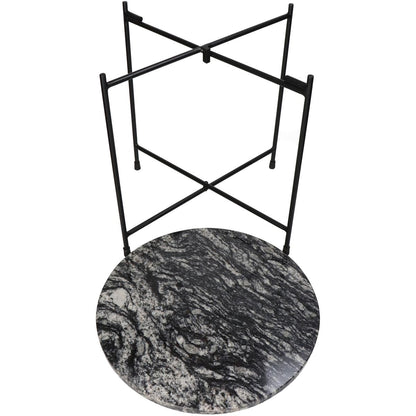 Τραπεζάκι ArteLibre Μαύρο Μάρμαρο/Μέταλλο 40x40x40cm - Hippiehome.gr