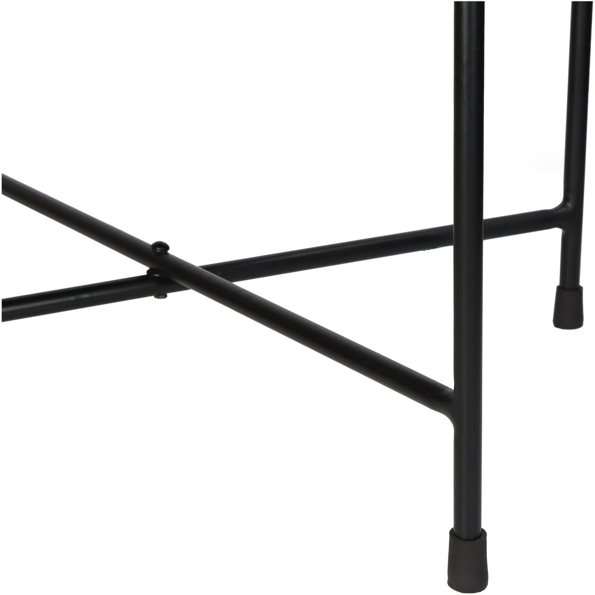 Τραπεζάκι ArteLibre Μαύρο Μάρμαρο/Μέταλλο 40x40x40cm - Hippiehome.gr