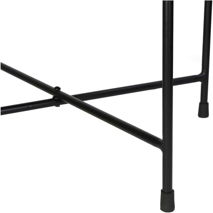 Τραπεζάκι ArteLibre Μαύρο Μάρμαρο/Μέταλλο 40x40x40cm - Hippiehome.gr