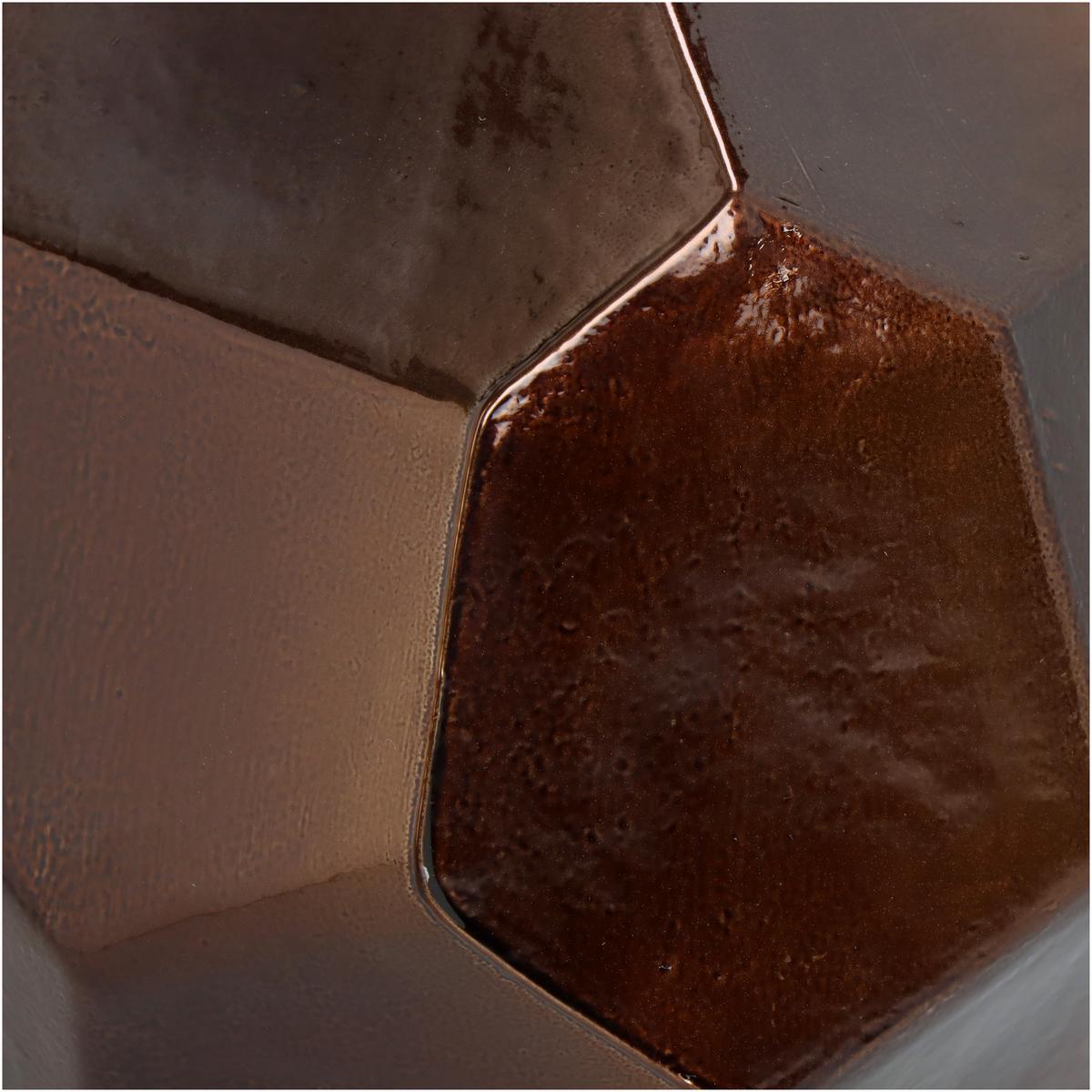 Βάζο ArteLibre Μπρονζέ Ανακυκλωμένο Γυαλί 16x16x18cm - Hippiehome.gr