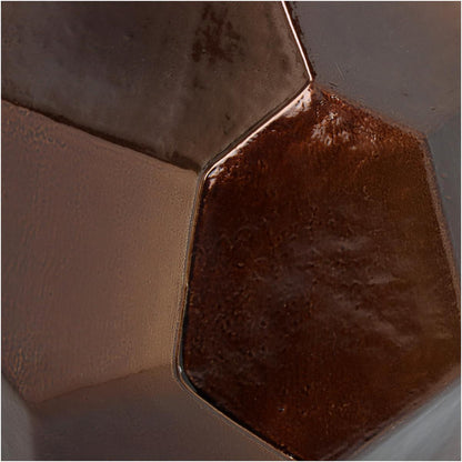 Βάζο ArteLibre Μπρονζέ Ανακυκλωμένο Γυαλί 16x16x18cm - Hippiehome.gr