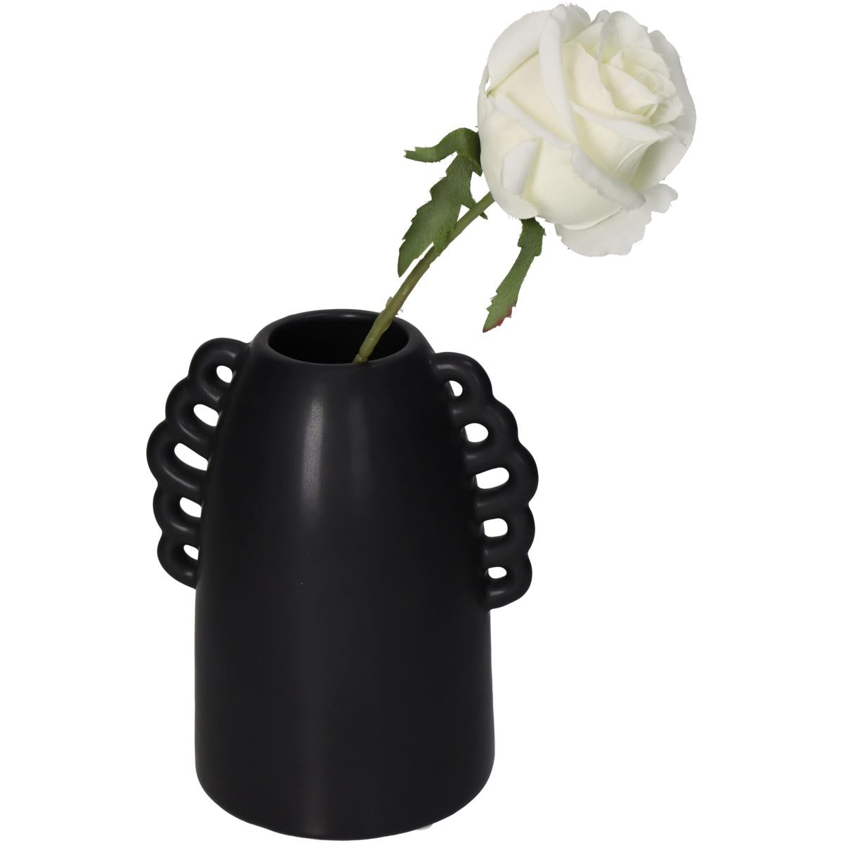 Βάζο ArteLibre Μαύρο Κεραμικό 14.3x11x17cm - Hippiehome.gr