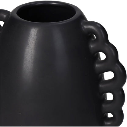 Βάζο ArteLibre Μαύρο Κεραμικό 14.3x11x17cm - Hippiehome.gr