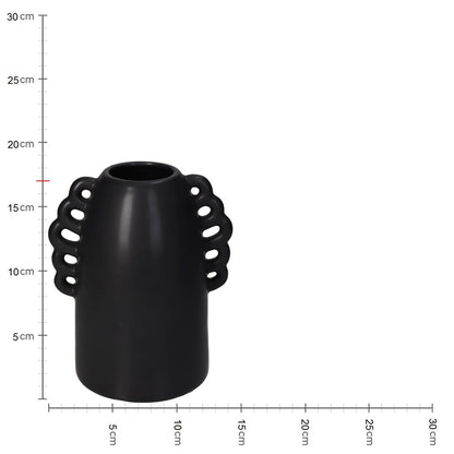Βάζο ArteLibre Μαύρο Κεραμικό 14.3x11x17cm - Hippiehome.gr