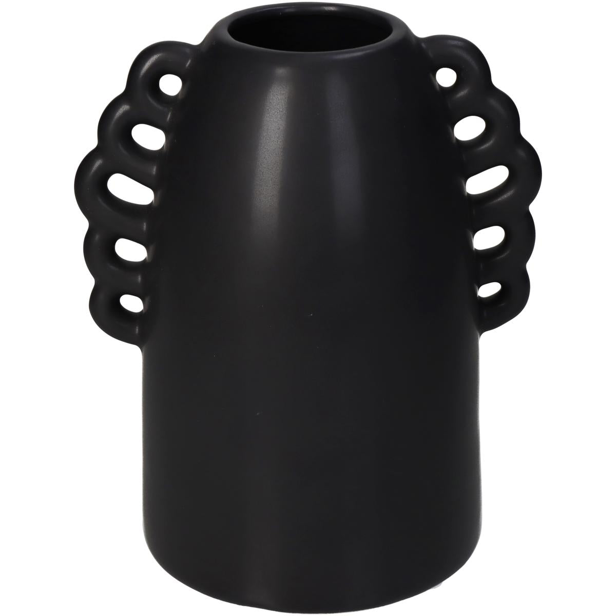 Βάζο ArteLibre Μαύρο Κεραμικό 14.3x11x17cm - Hippiehome.gr