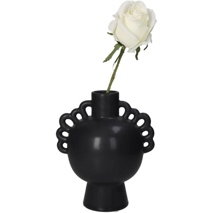 Βάζο ArteLibre Μαύρο Κεραμικό 17.4x13.7x20.5cm - Hippiehome.gr
