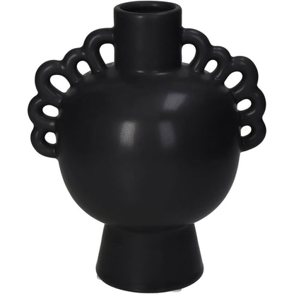 Βάζο ArteLibre Μαύρο Κεραμικό 17.4x13.7x20.5cm - Hippiehome.gr