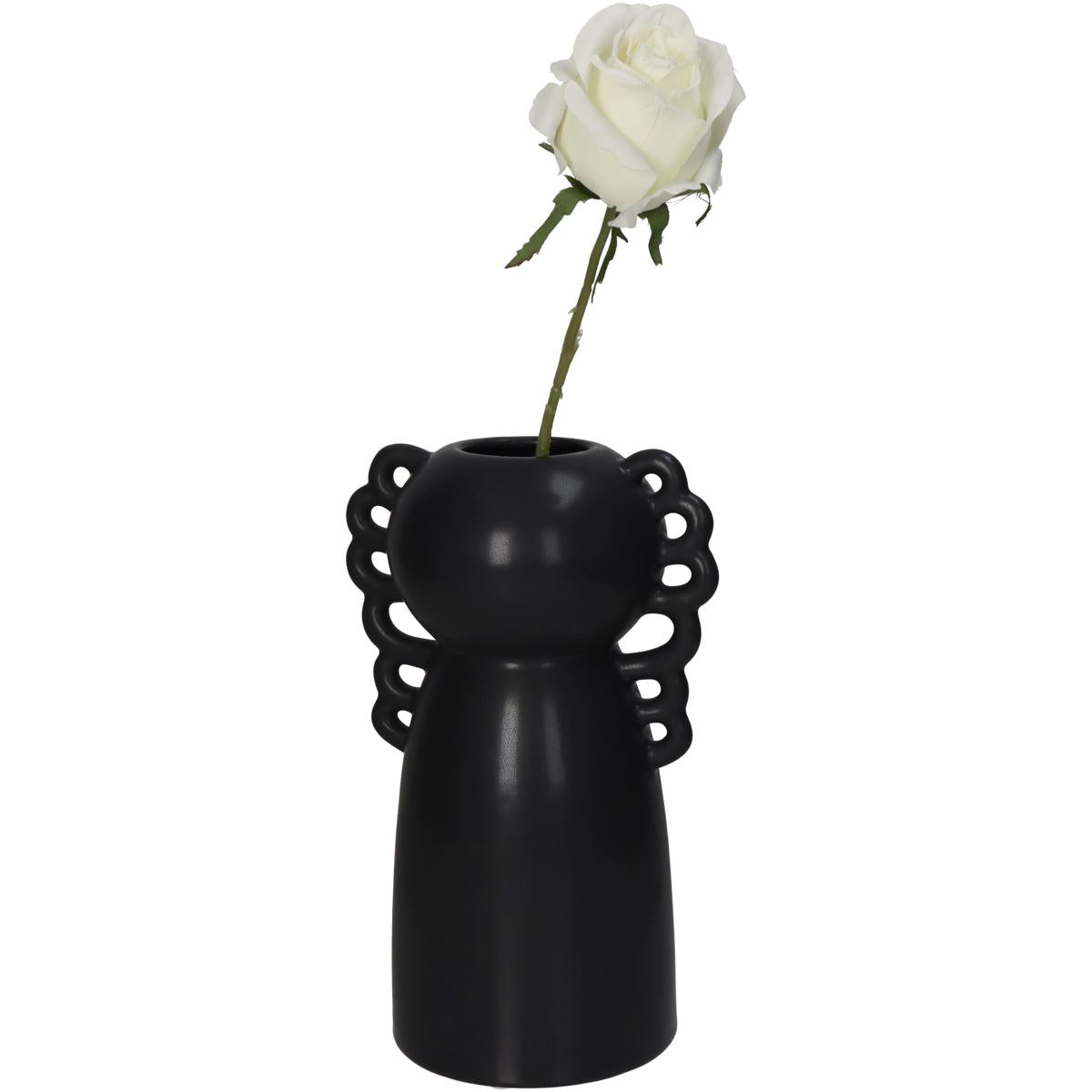 Βάζο ArteLibre Μαύρο Κεραμικό 15.7x11.8x24.5cm - Hippiehome.gr