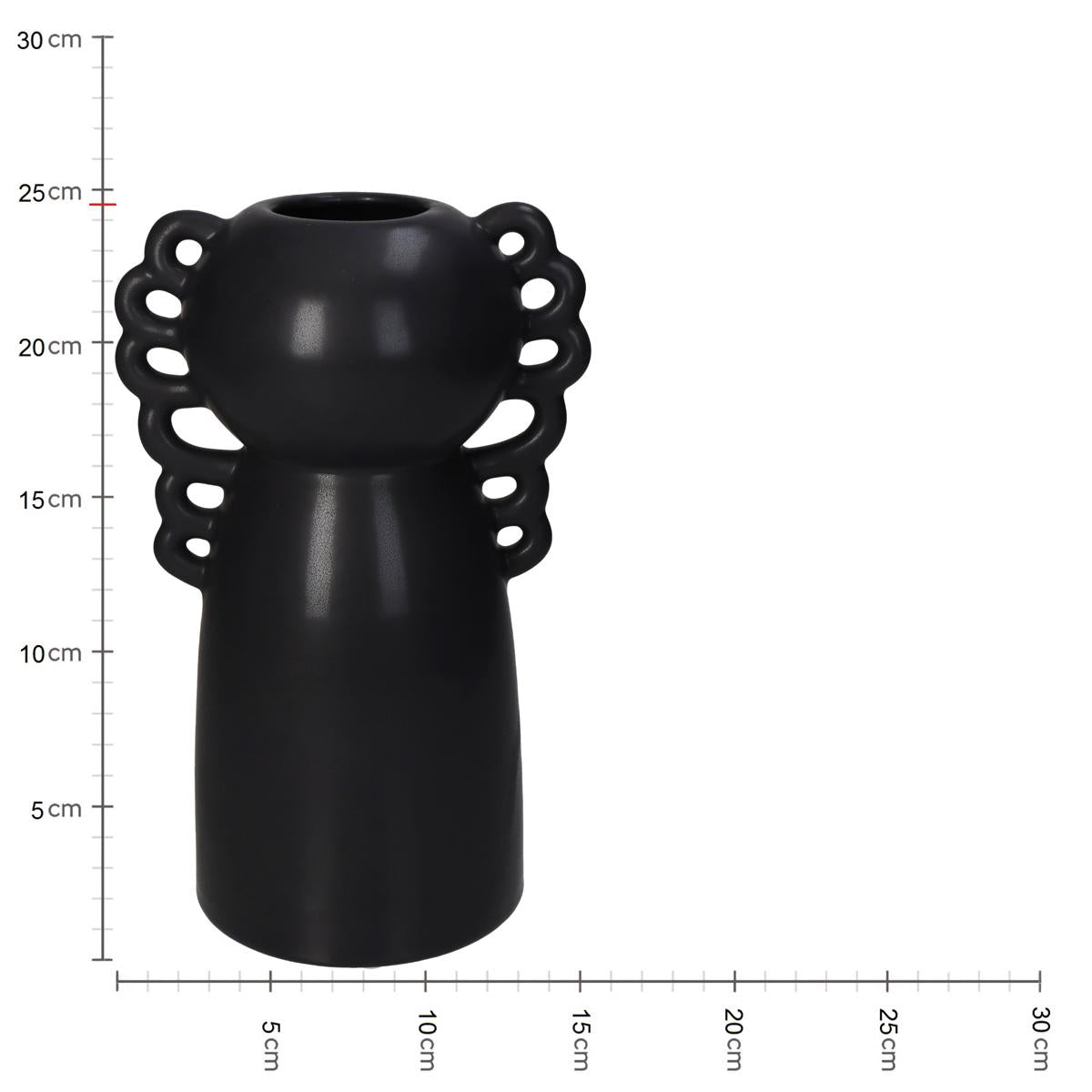 Βάζο ArteLibre Μαύρο Κεραμικό 15.7x11.8x24.5cm - Hippiehome.gr