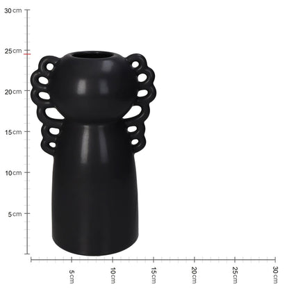 Βάζο ArteLibre Μαύρο Κεραμικό 15.7x11.8x24.5cm - Hippiehome.gr