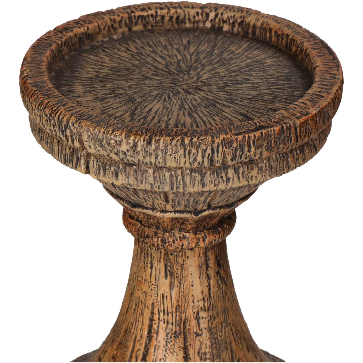 Κηροπήγιο ArteLibre Καφέ Polyresin 10x10x36.8cm - Hippiehome.gr