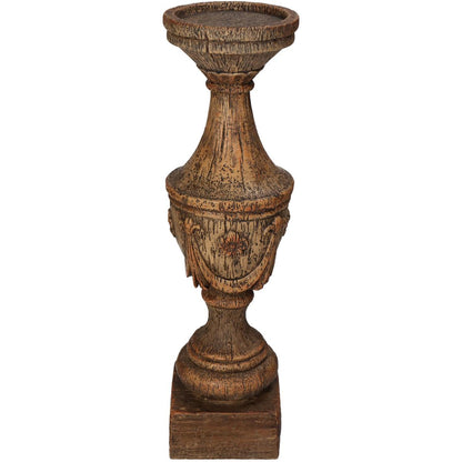 Κηροπήγιο ArteLibre Καφέ Polyresin 10x10x36.8cm - Hippiehome.gr