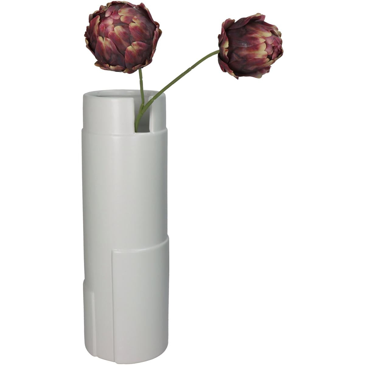 Βάζο ArteLibre Λευκό Κεραμικό 12.5x12.5x35.5cm - Hippiehome.gr