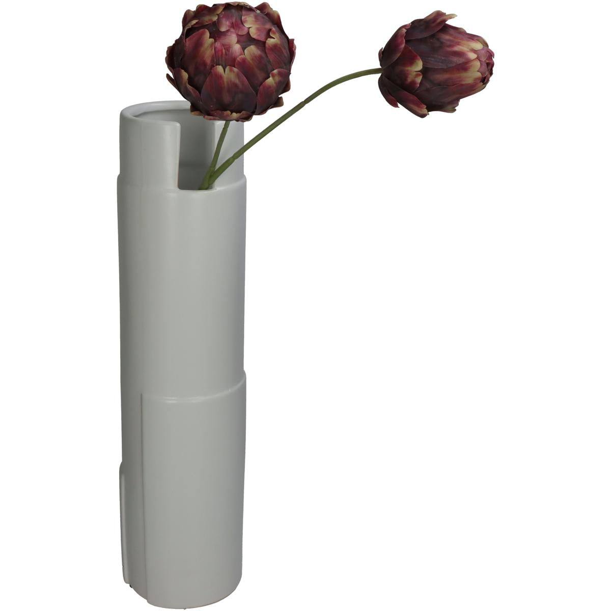 Βάζο ArteLibre Λευκό Κεραμικό 10.5x10.5x39.5cm - Hippiehome.gr