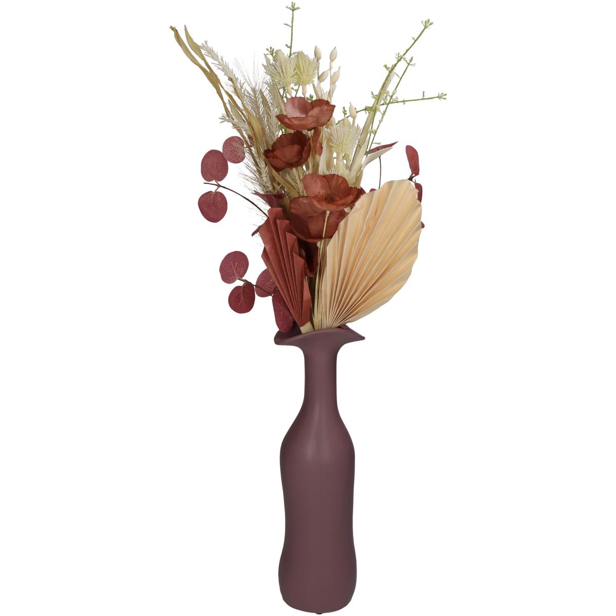 Βάζο ArteLibre Μοβ Κεραμικό 10x7x33cm - Hippiehome.gr