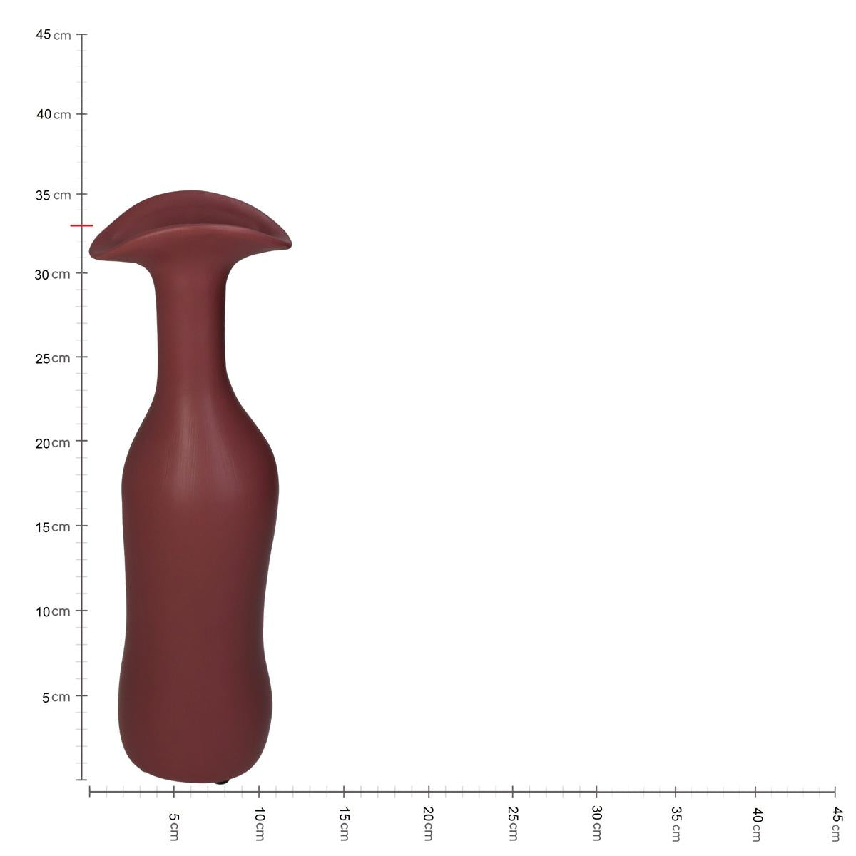 Βάζο ArteLibre Μπορντώ Κεραμικό 10x7x33cm - Hippiehome.gr