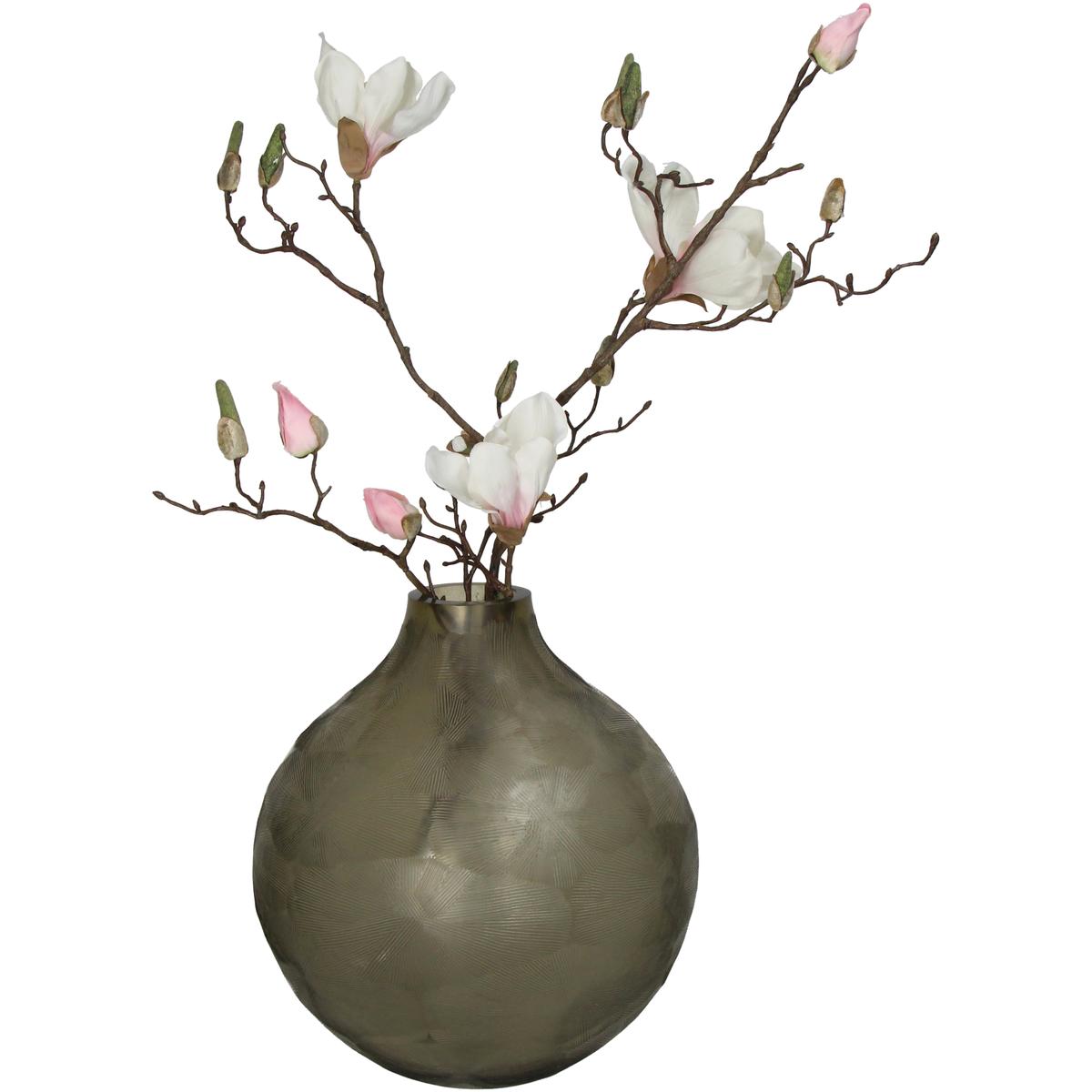 Βάζο ArteLibre Μπεζ Γυαλί 27x27x30.5cm - Hippiehome.gr