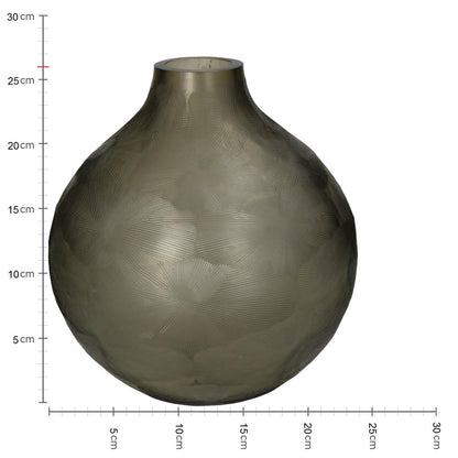 Βάζο ArteLibre Μπεζ Γυαλί 27x27x30.5cm - Hippiehome.gr