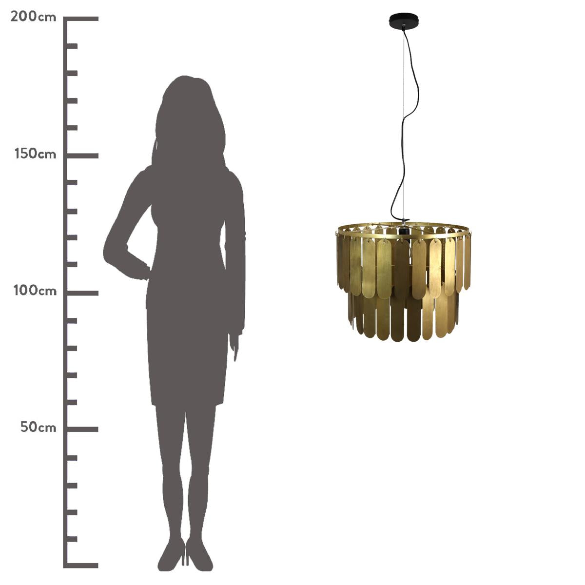 Φωτιστικό Κρεμαστό ArteLibre Χρυσό Μέταλλο 54.5x54.5x40cm - Hippiehome.gr