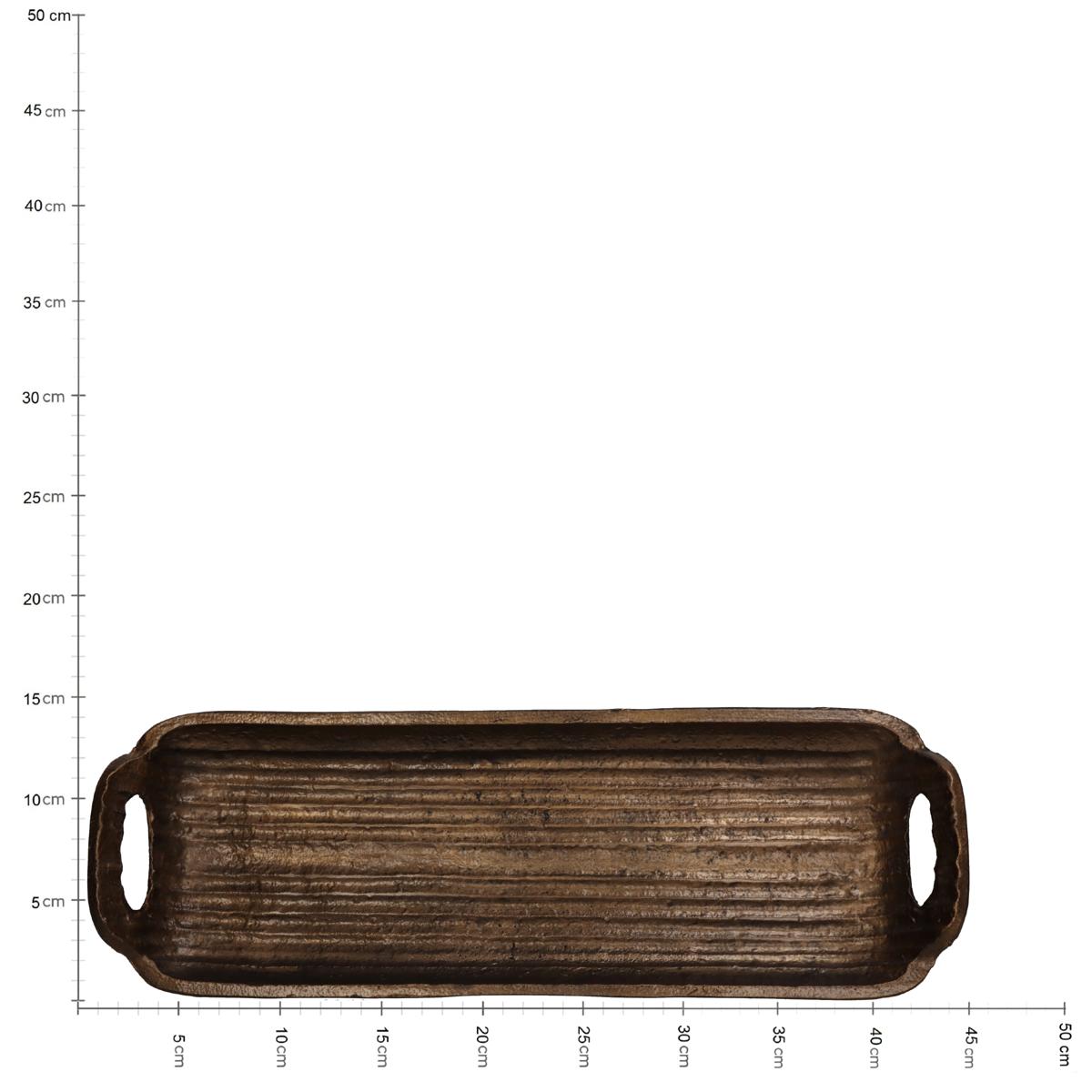 Δίσκος ArteLibre Μπρονζέ Αλουμίνιο 45x15x6cm - Hippiehome.gr