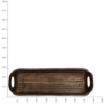 Δίσκος ArteLibre Μπρονζέ Αλουμίνιο 45x15x6cm - Hippiehome.gr