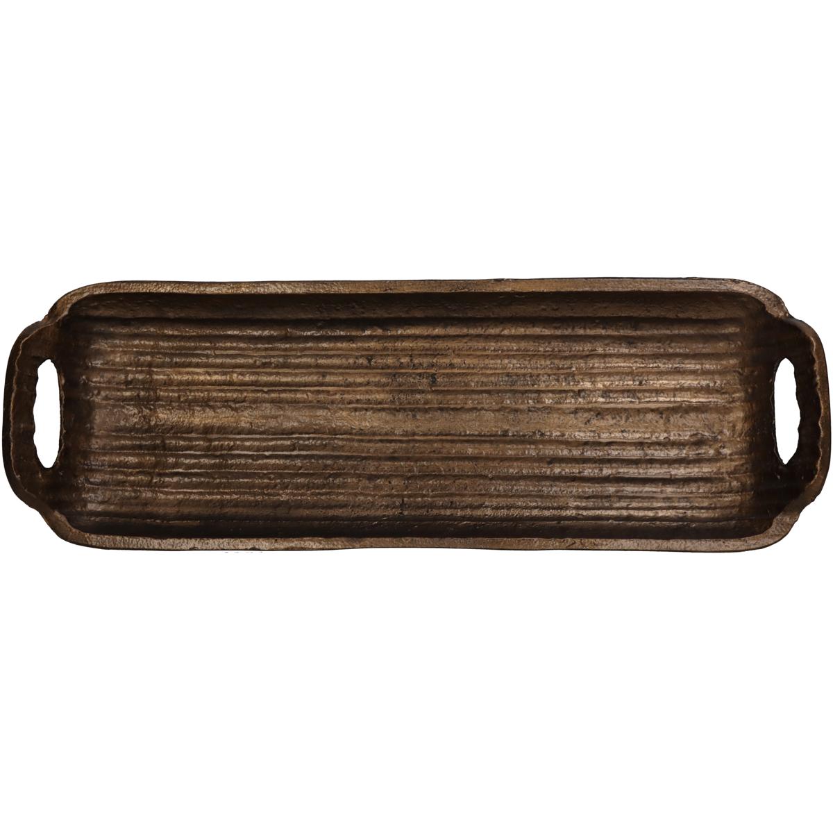 Δίσκος ArteLibre Μπρονζέ Αλουμίνιο 45x15x6cm - Hippiehome.gr