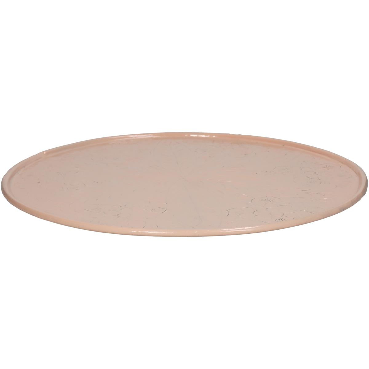 Δίσκος ArteLibre Ροδακινί Αλουμίνιο 38x38x0.5cm - Hippiehome.gr