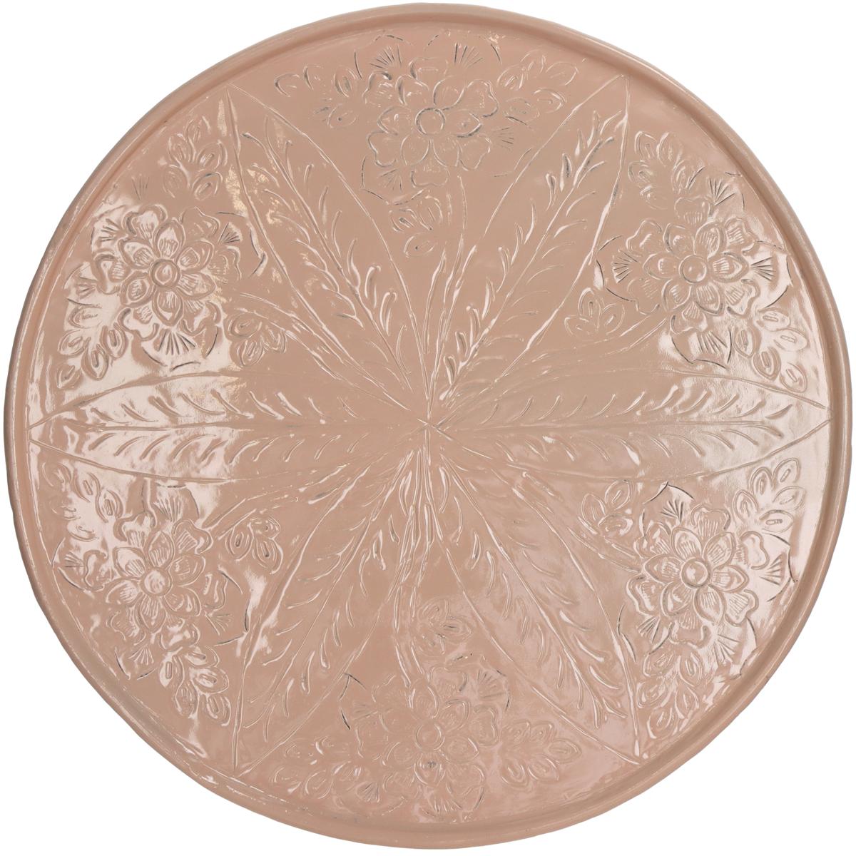 Δίσκος ArteLibre Ροδακινί Αλουμίνιο 38x38x0.5cm - Hippiehome.gr