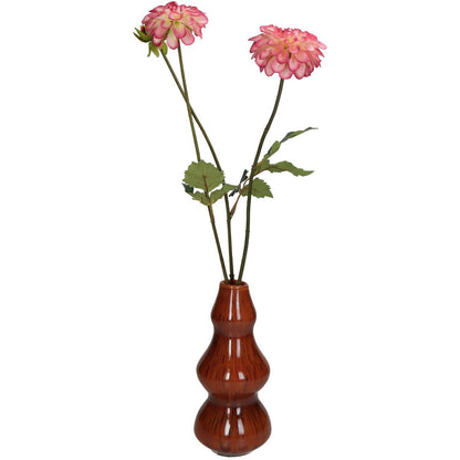 Βάζο ArteLibre Κόκκινο Γυαλί 10x10x22cm - Hippiehome.gr