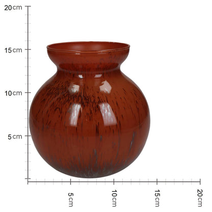 Βάζο ArteLibre Κόκκινο Γυαλί 15x15x16cm - Hippiehome.gr