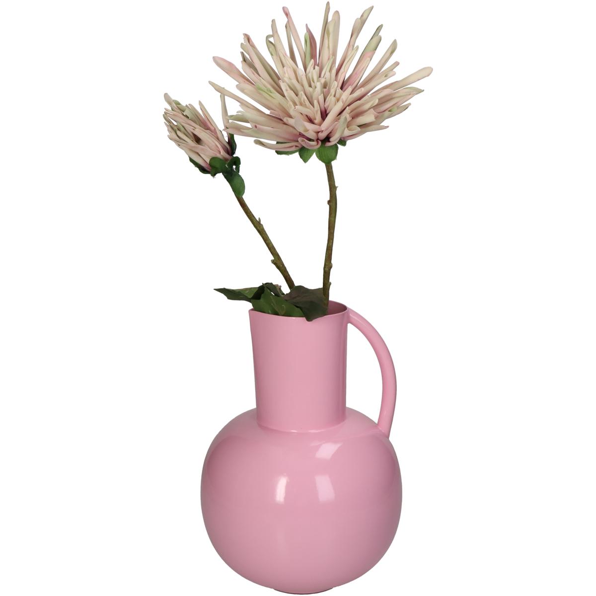 Βάζο ArteLibre Ροζ Μέταλλο 17x17.5x25cm - Hippiehome.gr