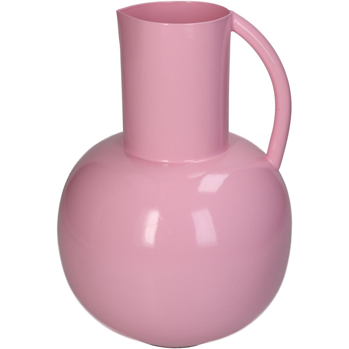 Βάζο ArteLibre Ροζ Μέταλλο 17x17.5x25cm - Hippiehome.gr
