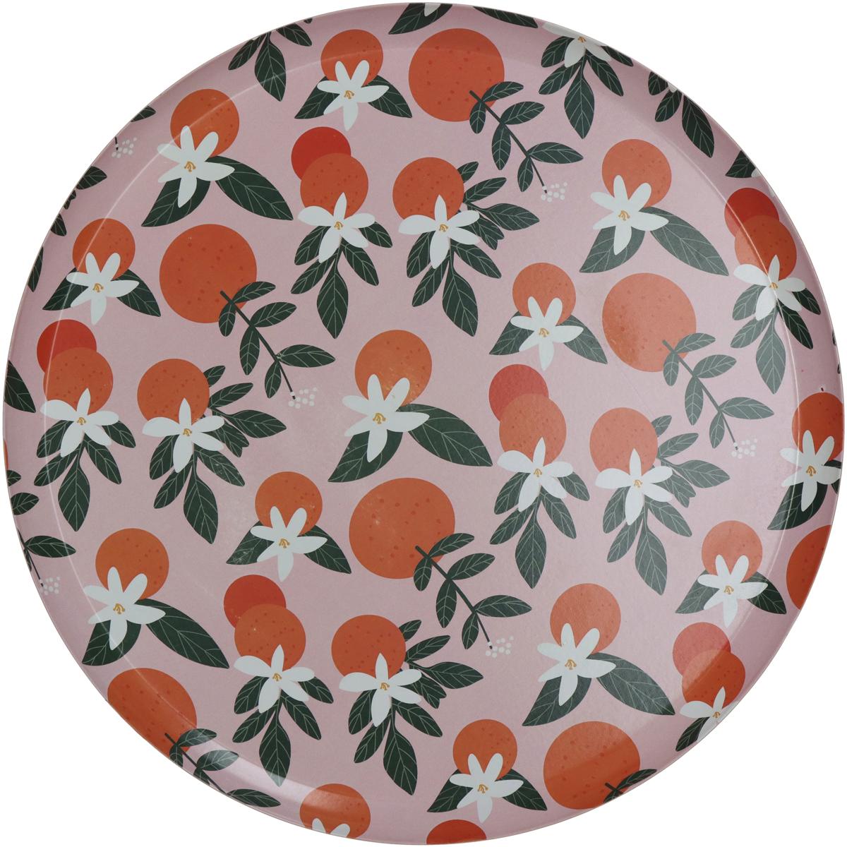 Δίσκος ArteLibre Πορτοκάλια Πολύχρωμο Μέταλλο 33x33x1.5cm - Hippiehome.gr